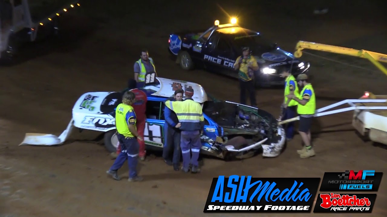 Production Sedans: A-Main - 2017/18 National Title - Maryborough Speedway - 15.04.18