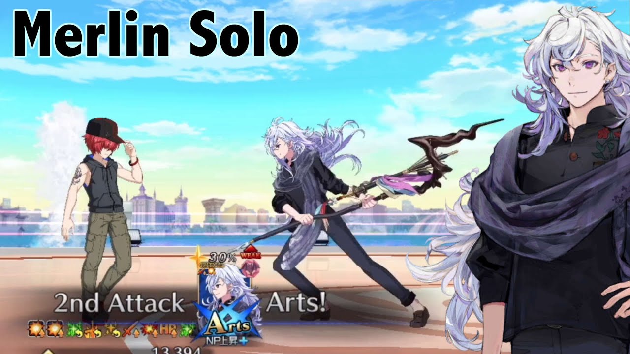 FGO[JP] Summer 4 Challenge Quest - Merlin Solo ~ウエスタン忍法帖~