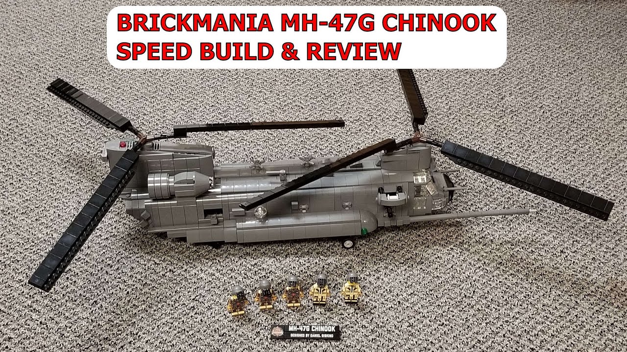 BRICKMANIA CUSTOM LEGO, MH-47G CHINOOK - 160TH (SOAR) 'NIGHT STALKERS' EDITION, SPEED BUILD & REVIEW