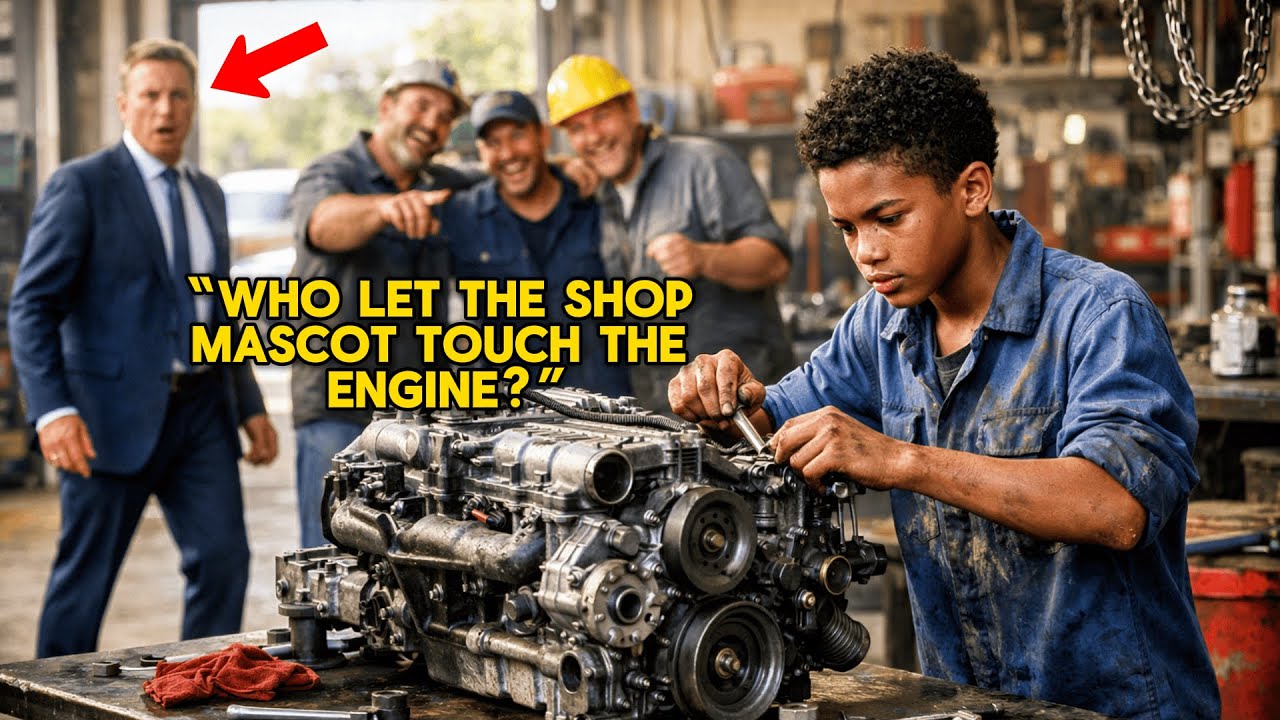‘DOES THIS ENGINE RUN ON WATER?’ —  They Mocked the Young Black Mechanic… Until the Owner Walked In