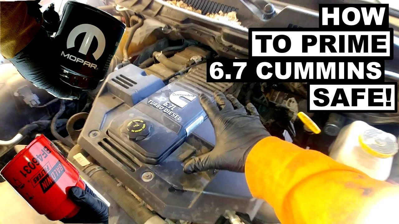 How To Prime 6.7 Cummins Fuel System Safe Way!