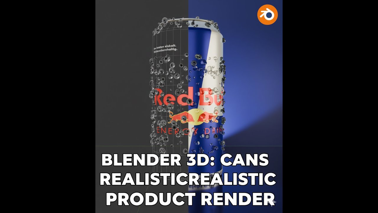 تصميم علبة عصير واقعية في Blender 3D من الصفر إلى الإخراج النهائي.