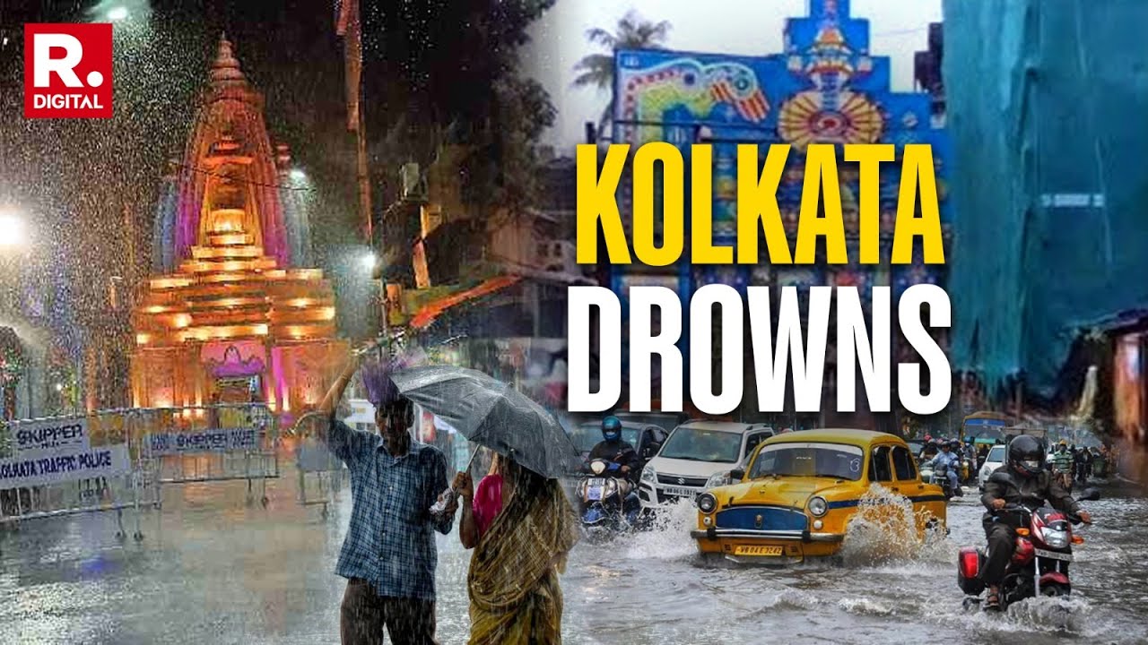 Record Rainfall Brings Kolkata To A Standstill, Disrupts Durga Puja Celebrations; Five Reported Dead