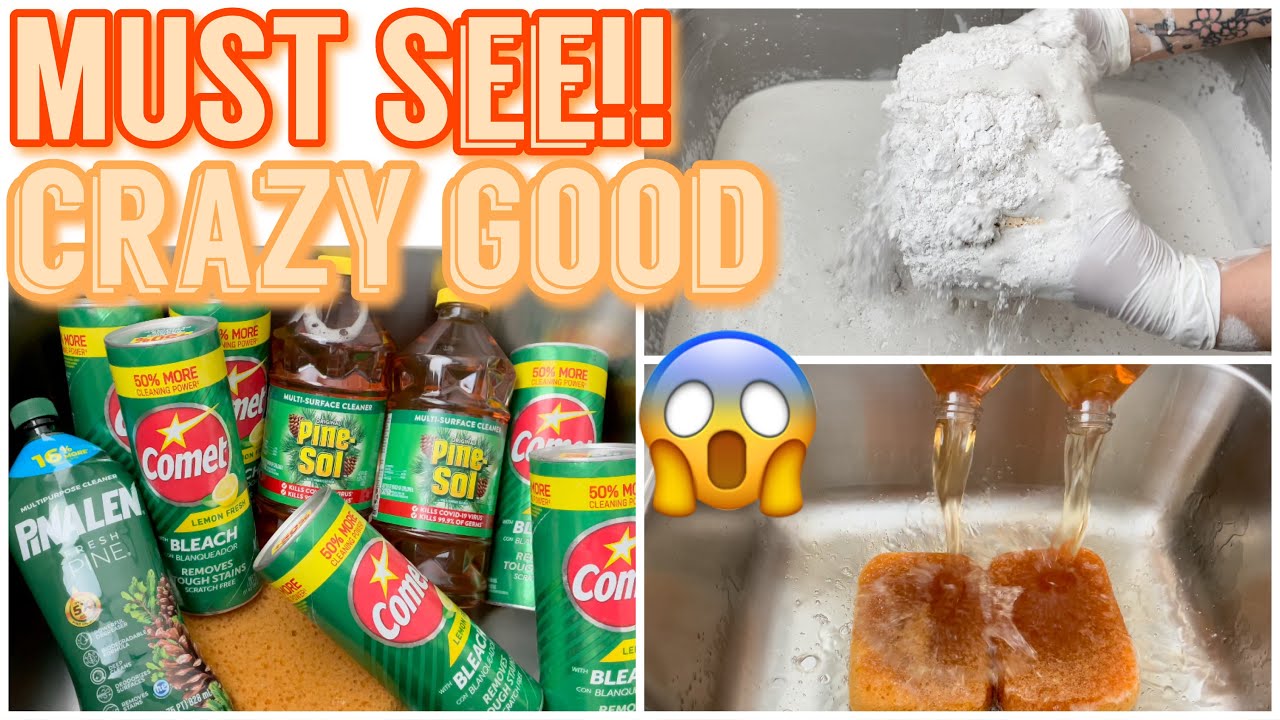 ASMR Paste - 6 Cans of Lemon 🍋 Comet & 2 HUGE Bottles of Pine-Sol 🧡* Collab w/ PrettySqueezeMagic