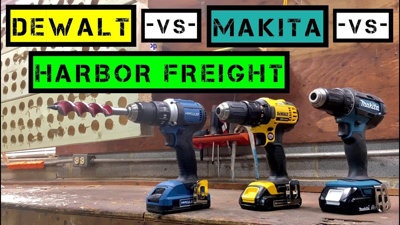 Dewalt -VS- Makita -VS- Harbor Freight (Hercules) / DCD780 -VS- XFD10 -VS- HC91K1