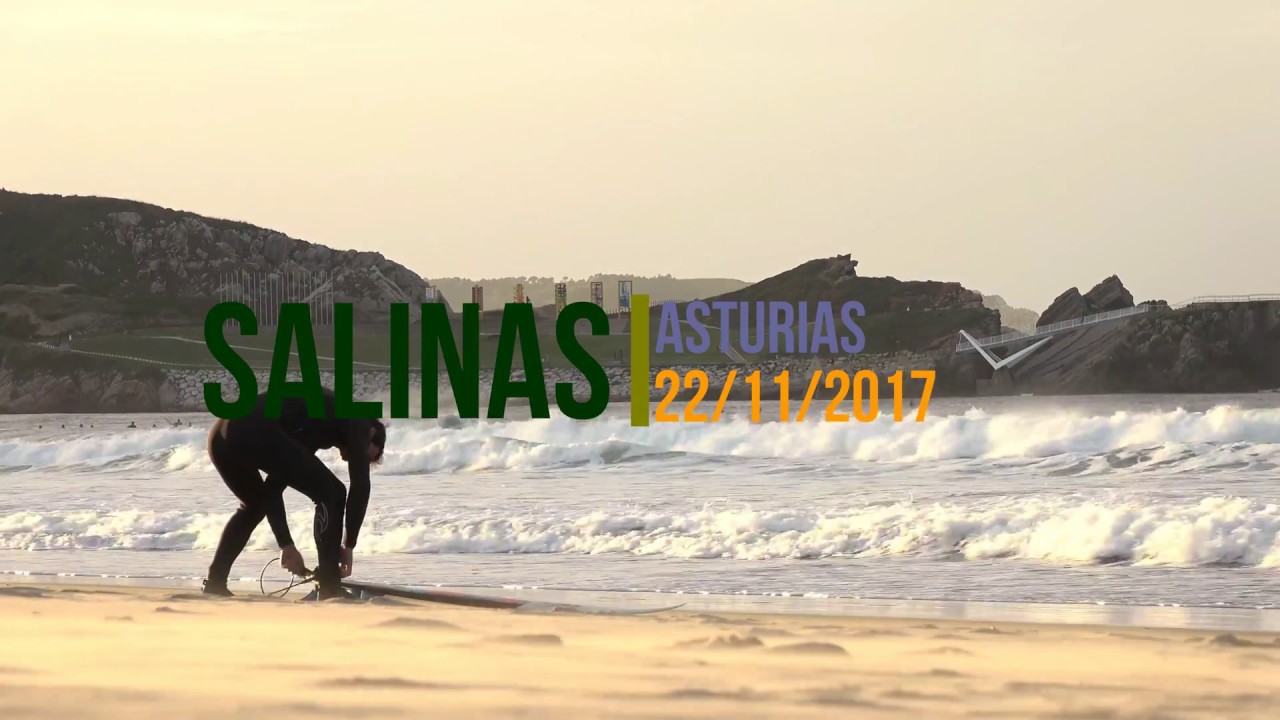 Playa de Salinas - Surf en Otoño 4K