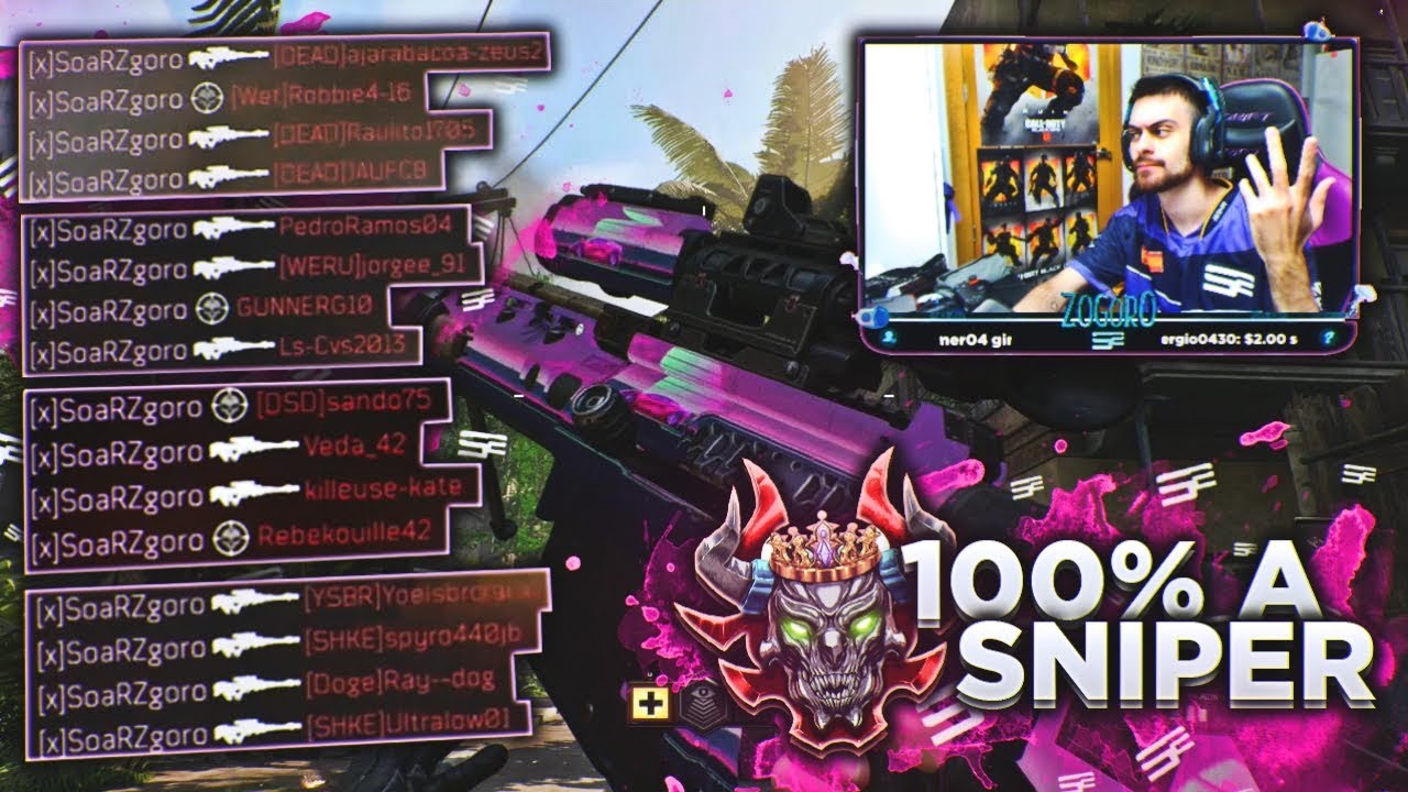 ASÍ JUEGA a SNIPER un NIVEL 200 en BLACK OPS 4 | Zogoro