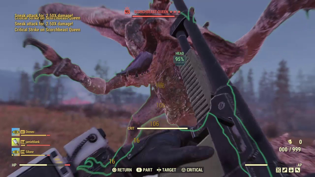 Fallout 76 queen Mutant build solo 2 10 20