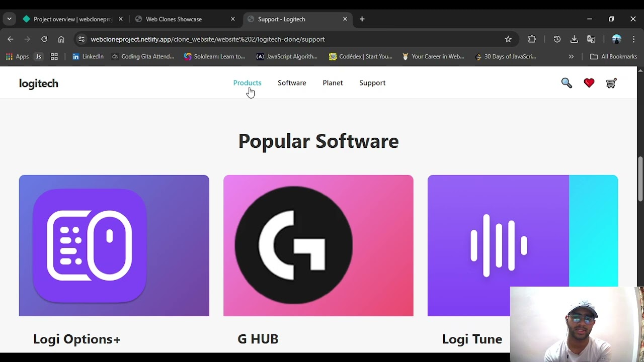 Logitech Website Clone Using HTML & CSS | Beginner Project