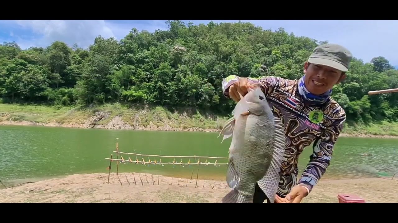 ตกปลาเขื่อนแม่กวง หมายต้นน้ำ 2ไต๋หนึ่ง#ตกปลา #fishing #ตกปลาหน้าดิน #fish