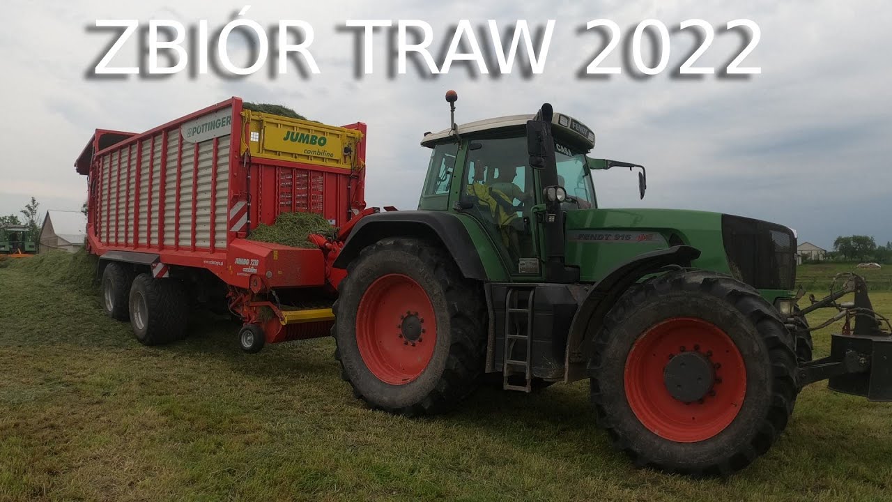 ZBIÓR TRAW 2022 z U.R. Moczydły w G.R Korzeniewscy | Fendt 916 Vario TMS / Potinger Jumbo 7210/