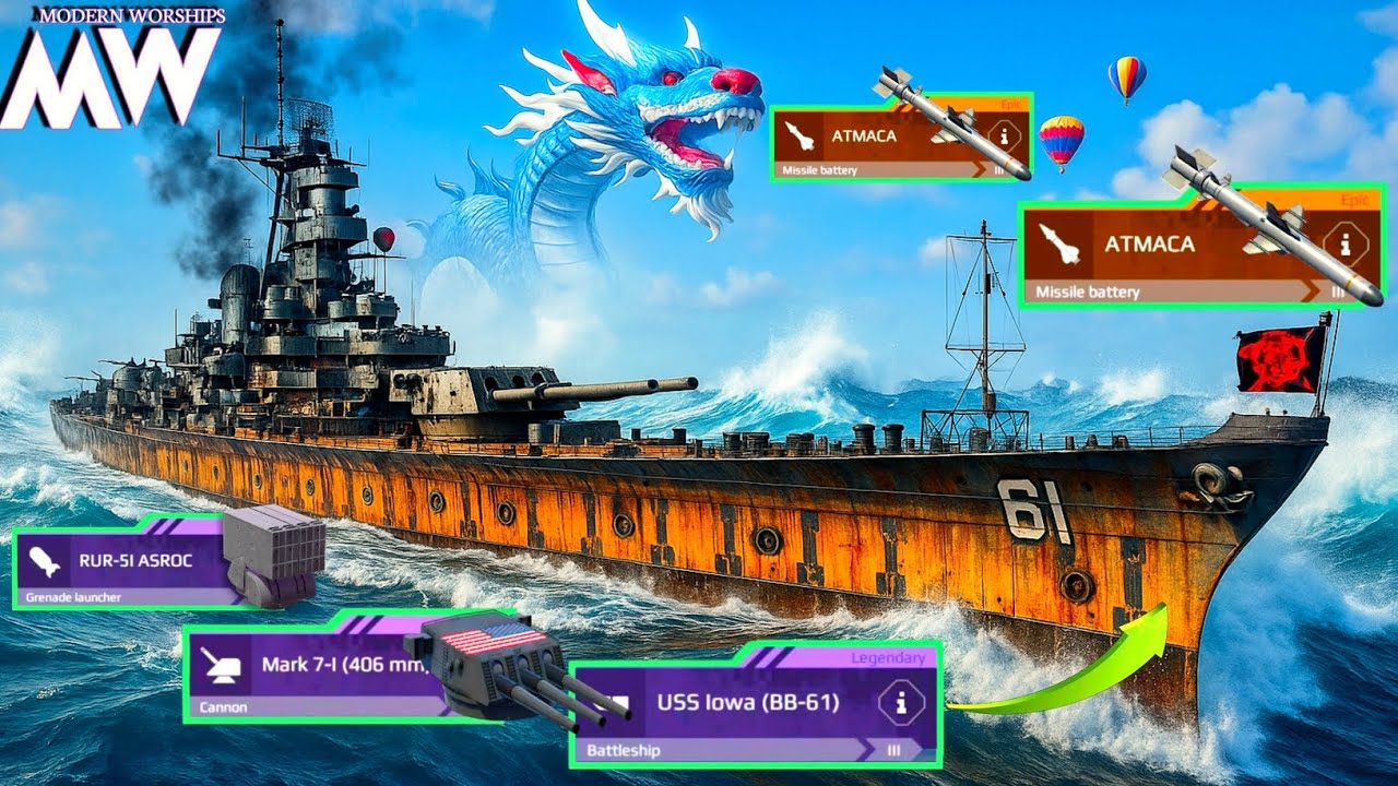 Meet The 🔱Steel Beast – USS Iowa’s 2x ATMACA Surprise is Breaking The Meta - Modern Warships