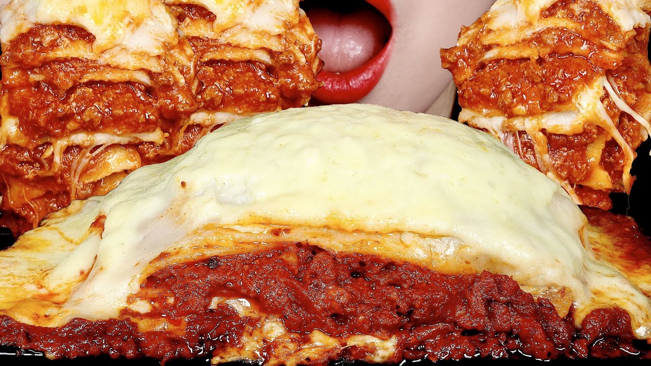 ASMR CHEESE BOMB LASAGNA 치즈 폭탄 라자냐 MUKBANG EATING SOUND