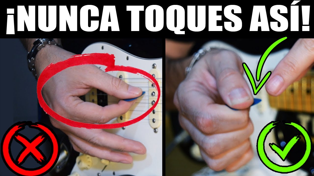 NUNCA tomes así la PÚA (UÑA, PLUMILLA, UÑETA) si quieres sonar como un guitarrista profesional