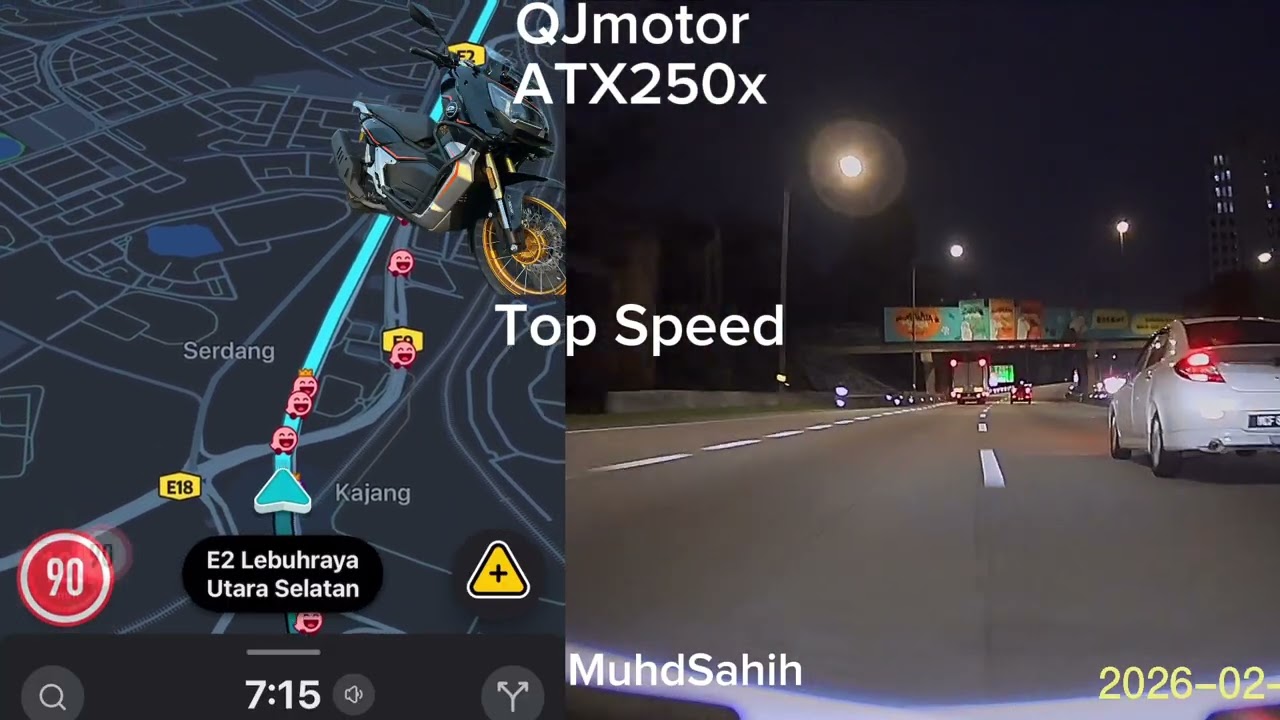 QJMotor ATX250X Top Speed - 130KMH on GPS (146KMH on meter)