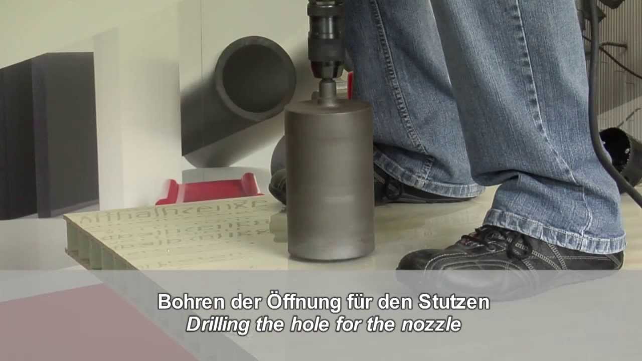 Work.info 10 - SIMONA&reg; Hohlkammerplatten - Einbringen eines Stutzens (Warmgasextrusionsschwei&szlig;ung)