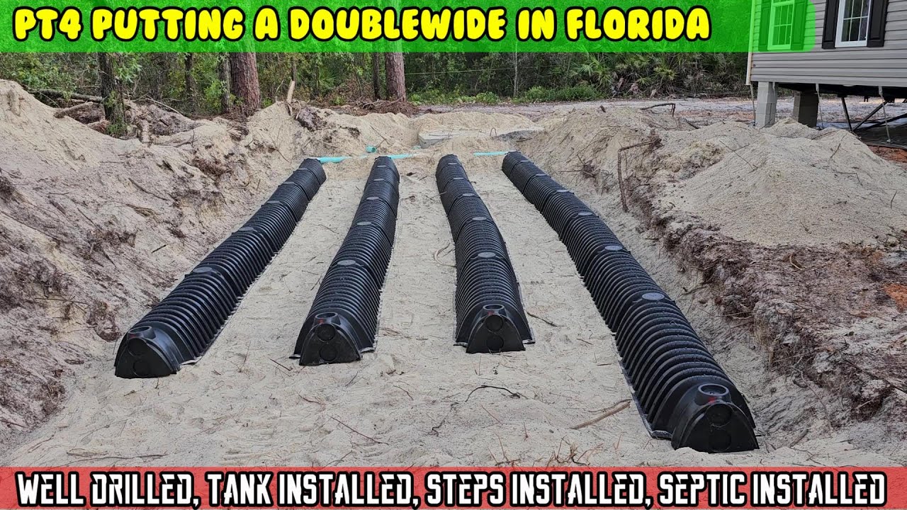 Pt 4: Well done, tank installed, steps installed and septic system installed. WOW