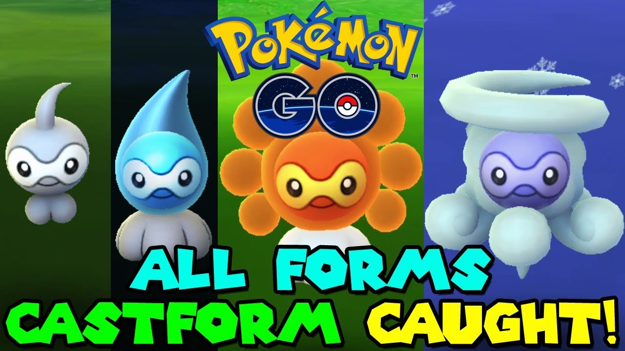 ALL CASTFORM FORMS CAUGHT IN POKEMON GO