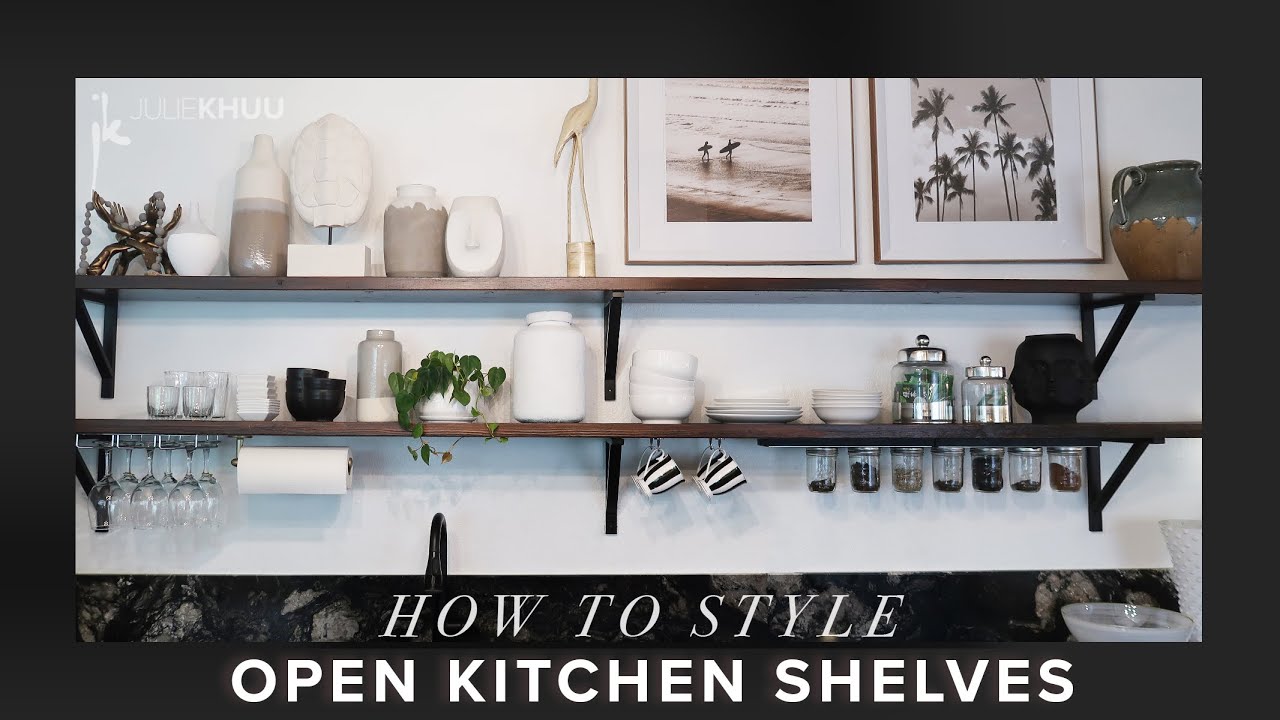 How to Style Open Shelving in the Kitchen (Bonus DIY Table Lamp Upgrade!)