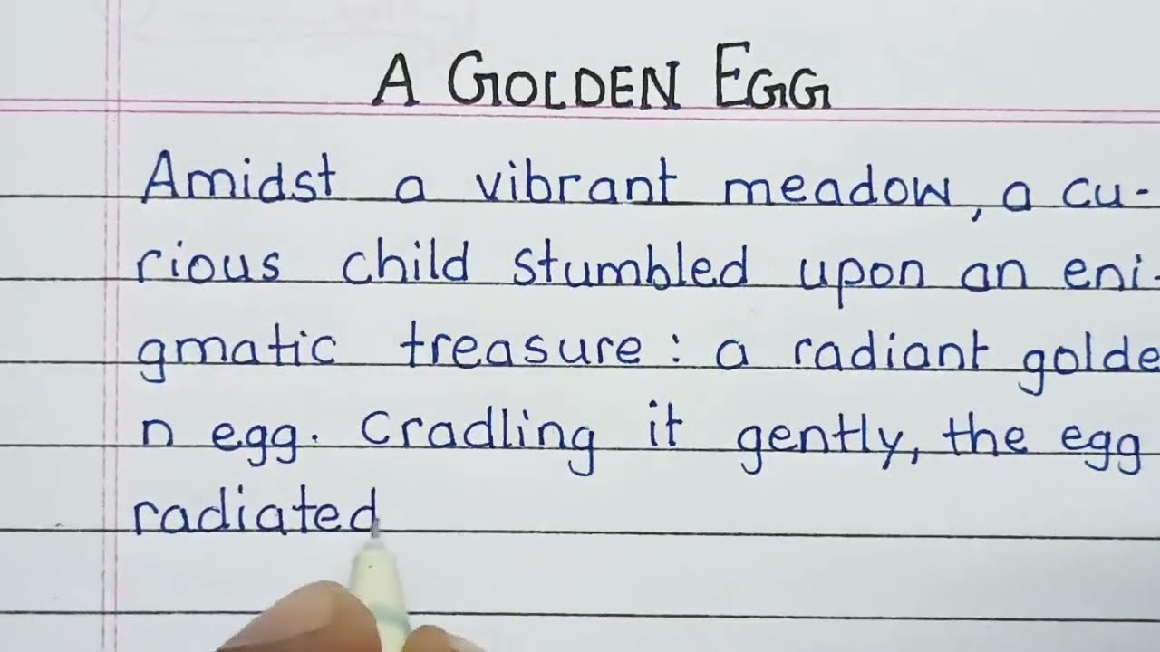 ''Golden Egg'' | Moral Story writing in English | write with Teja | Short story in english