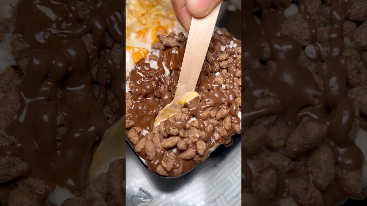 Classic Tasty Coffee Mango Crispy Rice at Smcooho at KR Puram #chocolate #krpuram #trending #desert