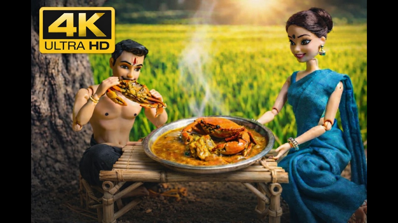 Delicious Crab Curry in Village Style | Outdoor Cooking in Nature