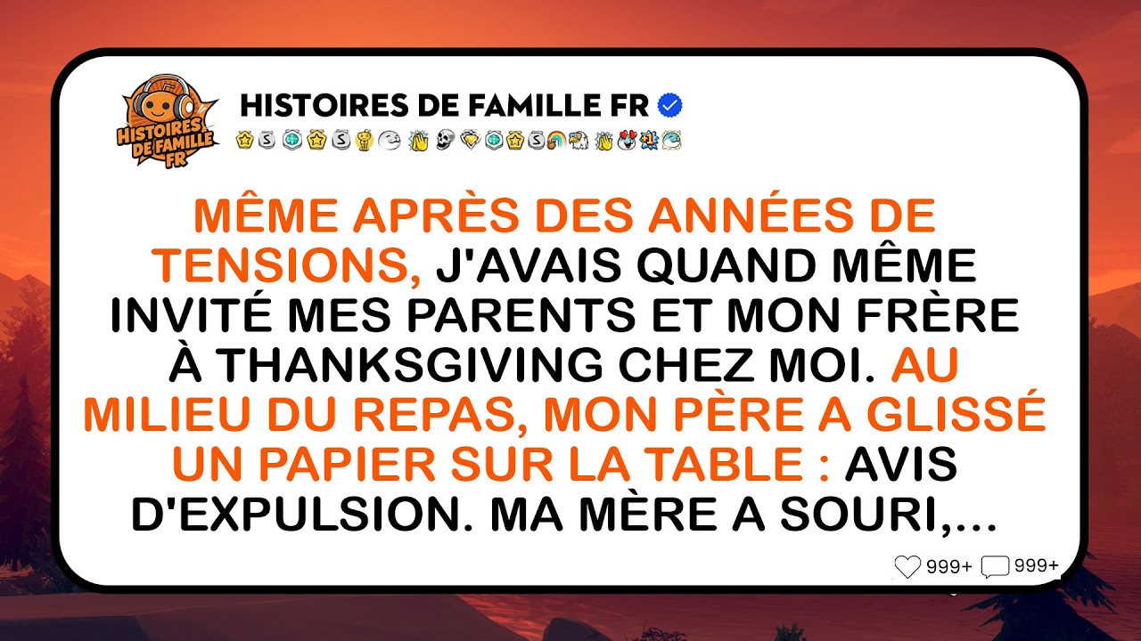 Mon Père A Glissé Un Avis D'expulsion Sur La Table À Thanksgiving — Mais L'enveloppe De Mon Voisin…