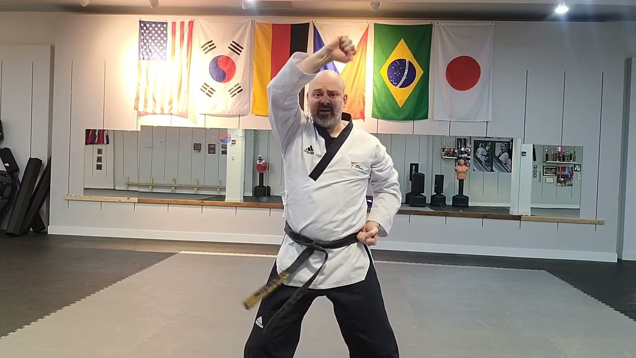 World Taekwondo Basic Form #2 Kee Cho Hyung Ee Boo.  Explanation of our 2nd form at our Studio