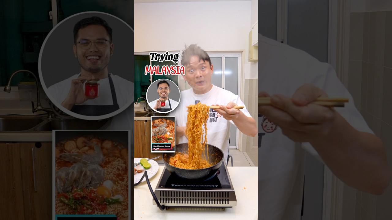 Tryin Malaysia🇲🇾Khairul Aming Maggi Recipe!#reallygoodornot #hungrysam #khairulaming #malaysiafood
