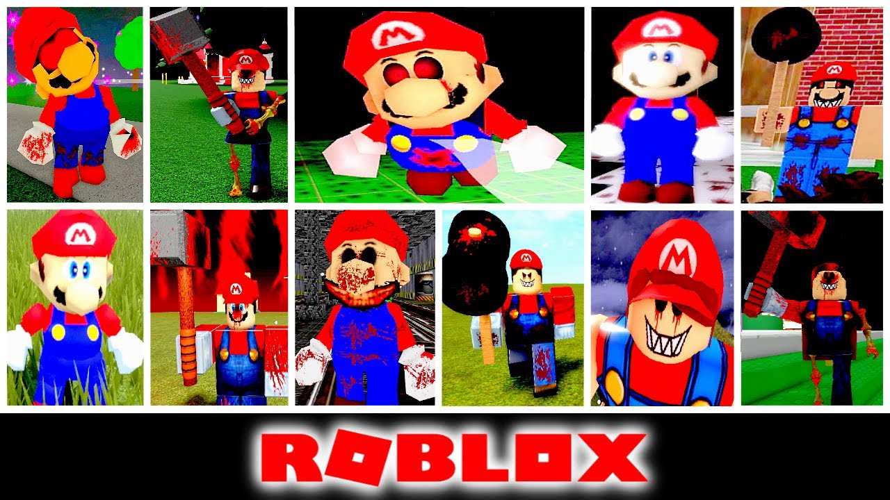 MARIO EXE in 25 Roblox Games Roblox