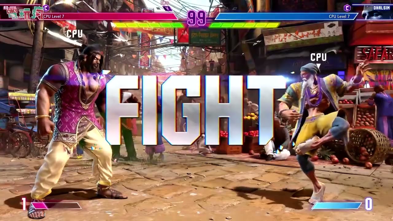 Street Fighter 6 - LVL 7 CPU Arjun vs Dhalsim Gameplay