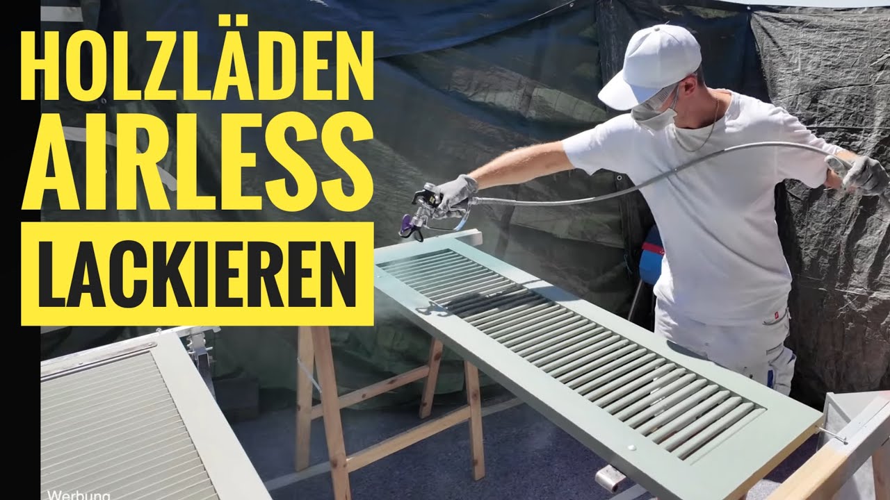 Holz Fenster Klappläden airless lackieren mit der Wagner SF23Pro