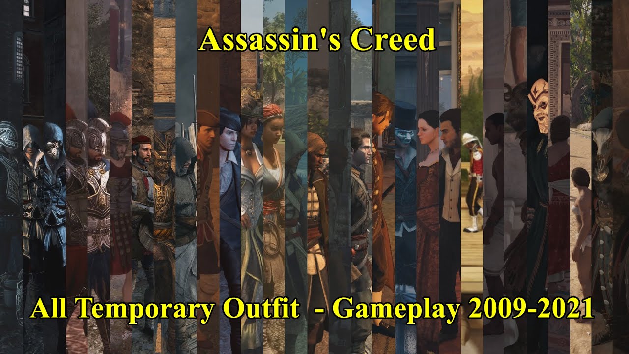 Assassin's Creed All Temporary Outfit and Outfits for Stealth - Gameplay 2009-2021