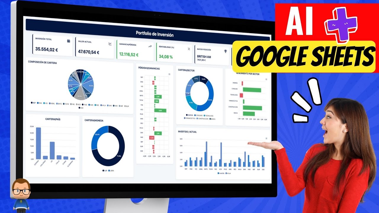 DASHBOARD DE INVERSIONES con GEMINI PRO +【Google Sheets y Apps Script】🔥【TUTORIAL AI】