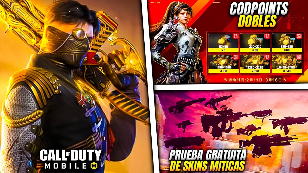 CODPOINTS DOBLES + SKINS MITICAS de PRUEBA y ANUNCIO de TEMPORADA 2 pero TODO solo pa CHINA