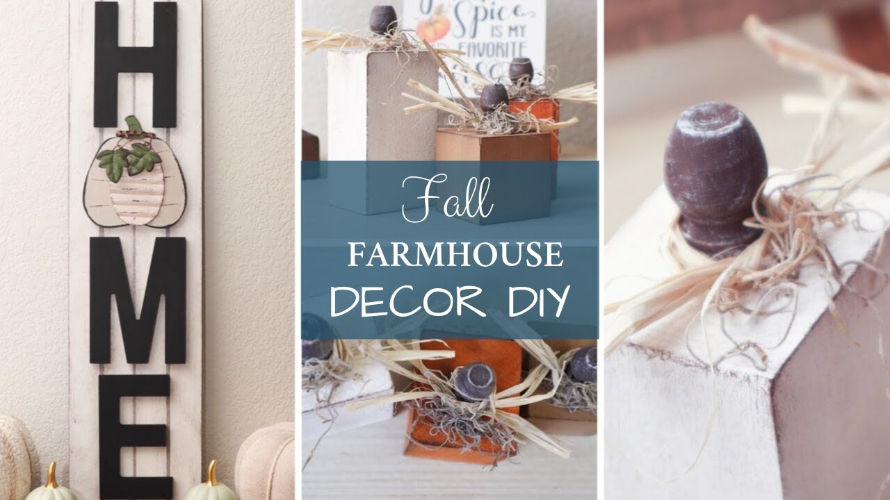 Fall Farmhouse DIY | Wooden Pumpkins | Home Sign