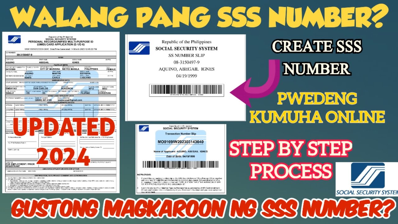 Paano Kumuha ng SSS NUMBER ONLINE 2024 | How to Get SSS Number Online | SSS ONLINE REGISTRATION 2024