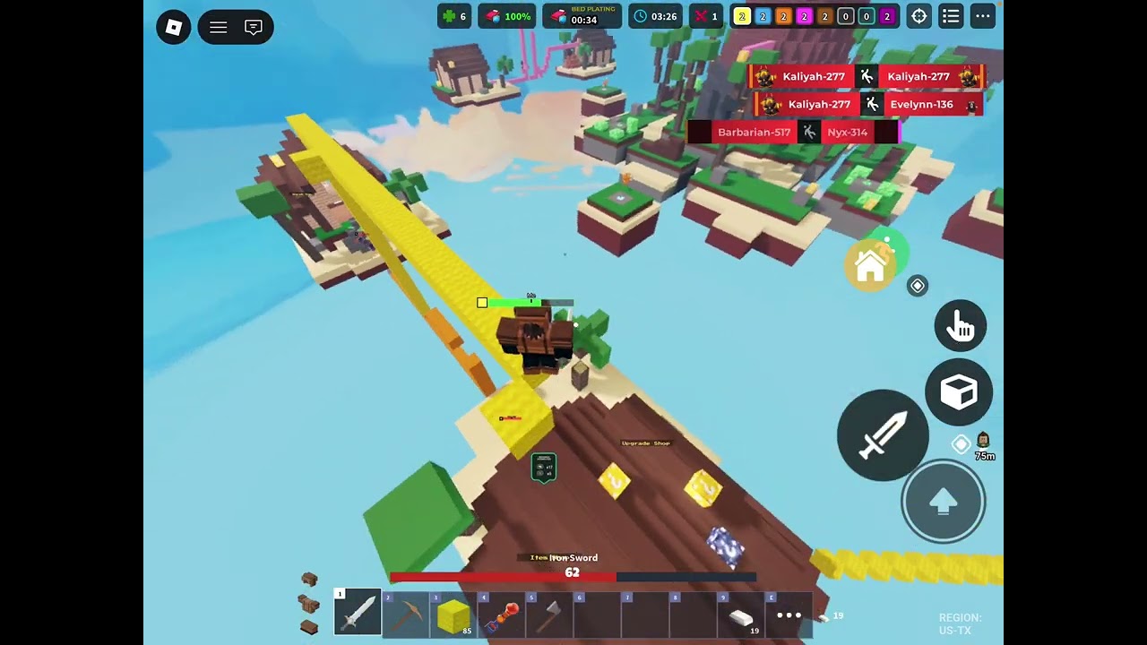 My first time playing Bedwars with my friend