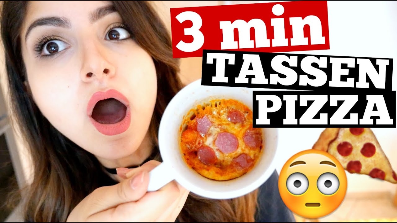 3 Minuten TASSENPIZZA aus der MIKROWELLE - Test