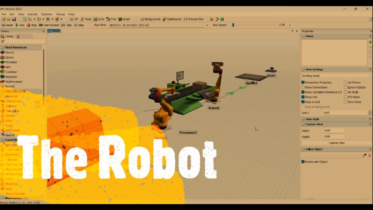 How To Use Robot In Flexsim | Using Task Executer | Step by Step Flexsim Simulation Tutorial