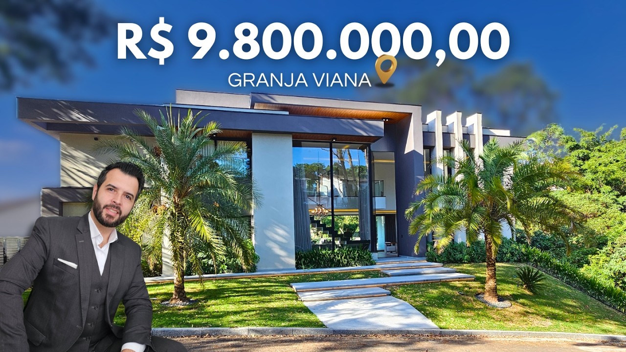 MANSÃO MODERNA À VENDA NA GRANJA VIANA R$ 8.700.000,00 - PORTEIRA FECHADA