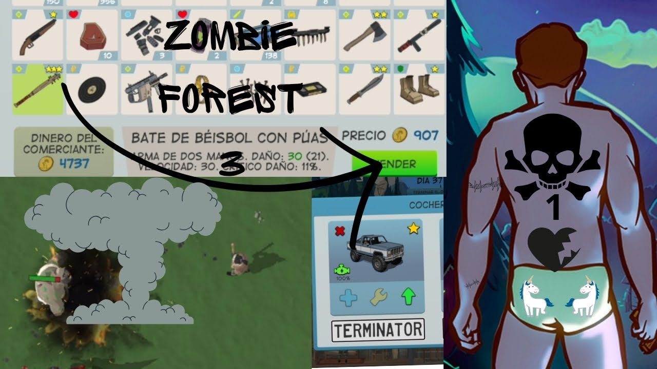 ¡¡ MÁS MONEDAS !!🪙🤑 Zombie forest 3 modo 1 vida ☠️ y derrotamos a un jefe zombie 🧟