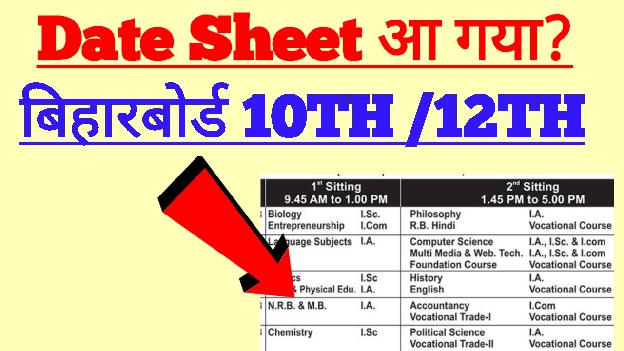 Bihar Board 10th/12th Exam Date 2019 | BSEB 10th/12th Time Table 2019