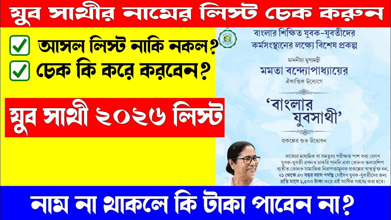Check Yuva Sathi Eligible List 2026 | Bekar Vata List 2026 | Bongnify