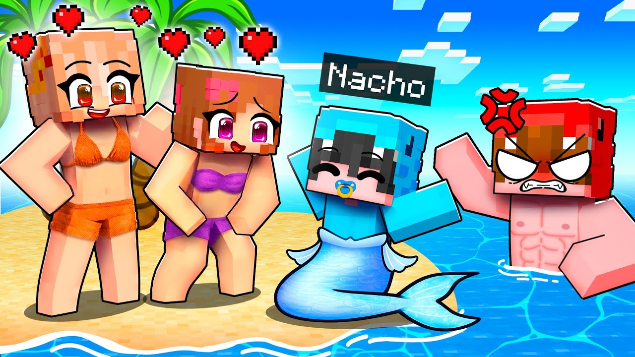 Jugando como Bebé SIRENA para Impresionar a Mis Amigos en Minecraft