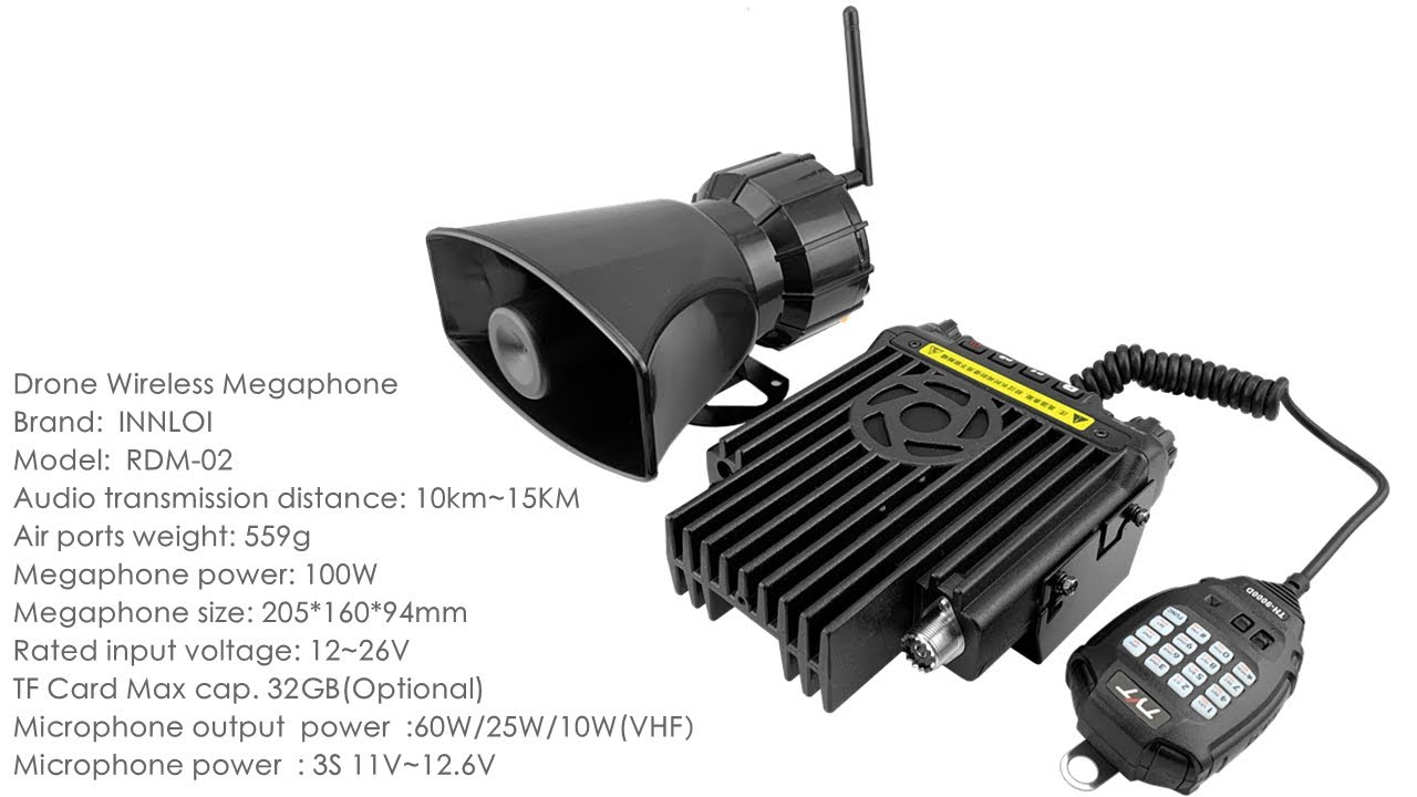INNLOI 5KM 15KM Recordable Drone Wireless Megaphone Rescue Security Patrol Drone for industrial UAV