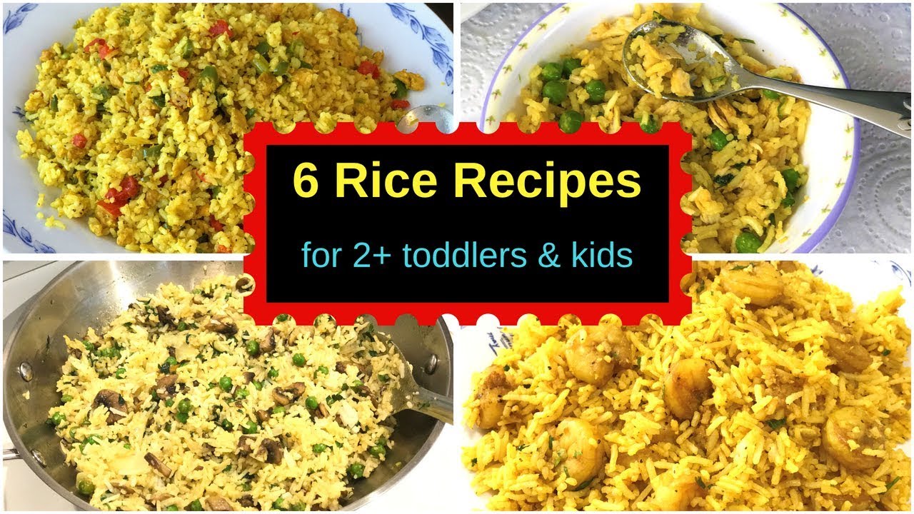 6 Rice Recipes - Lunch or Dinner ( for 2+ toddlers & kids ) - Indian Toddler & Kids rice recipes
