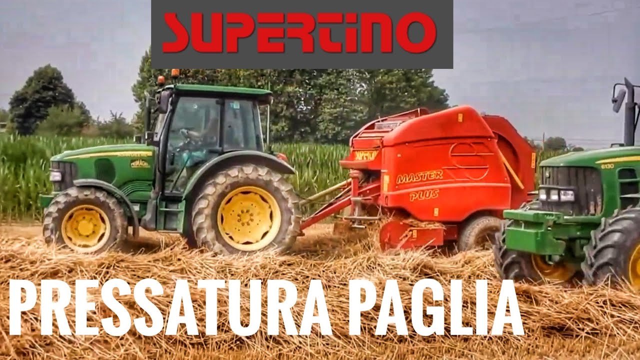 PRESSATURA PAGLIA |John Deere 5820+pressa SUPERTINO MASTER PLUS|