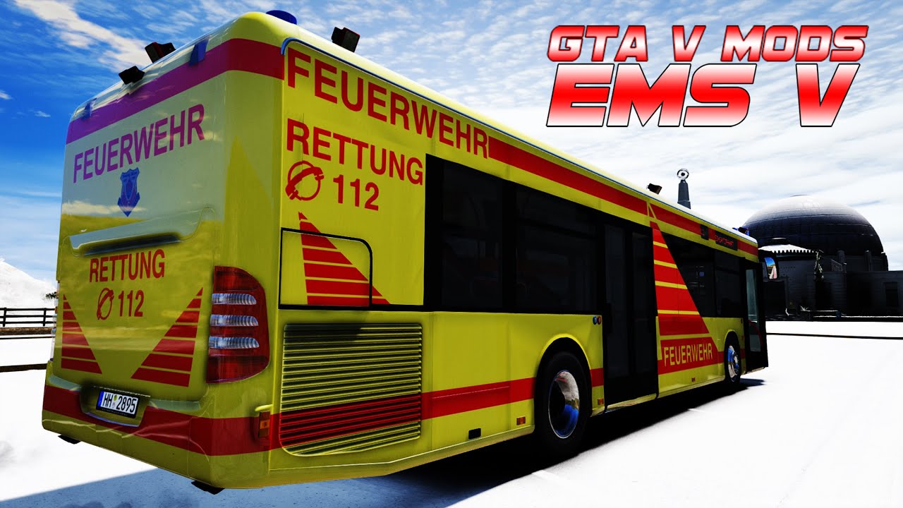 GTA V: EMS-MODS ➤ #14: Ein hoch auf unseren Busfahrer! [4K|Deutsch]