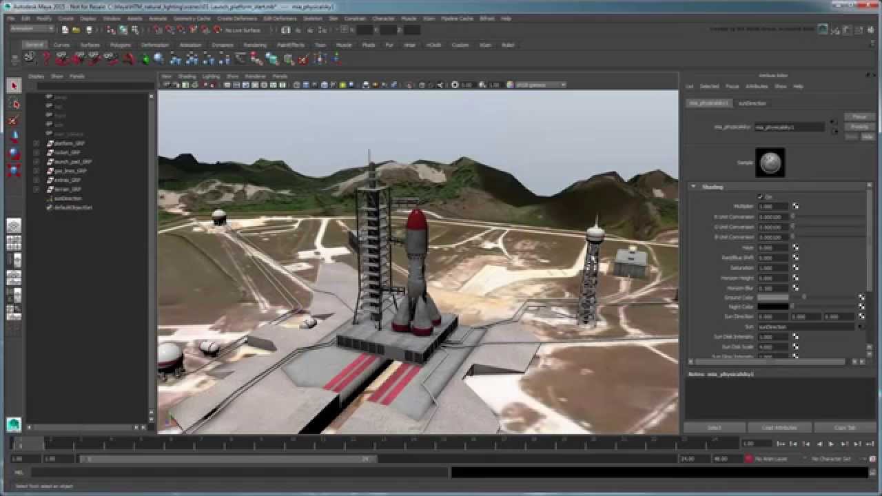 Lighting a scene naturally for mental ray rendering